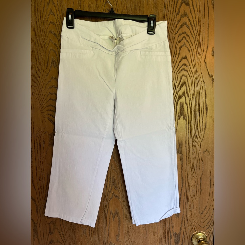 Leveret Capri Pants, White, Size 10